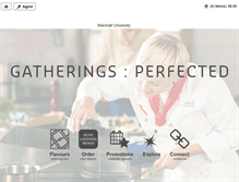 Tablet Screenshot of marshalldining.catertrax.com